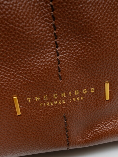 LETIZIA sac seau en cuir MARRON - Sacs pour Femme