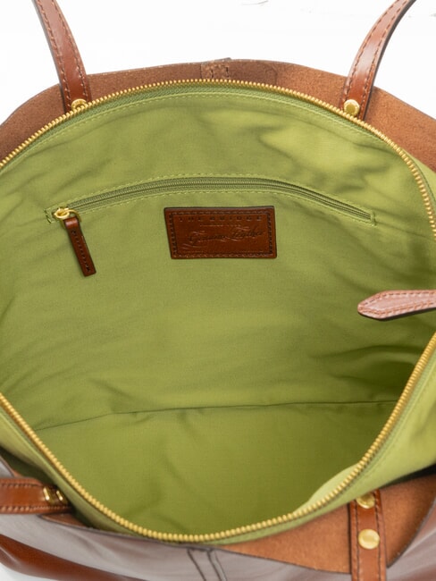 LISA Sac de courses en cuir MARRON - Sacs pour Femme