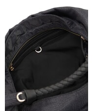 BORBONESE PLIE sac hobo moyen noir fonc&eacute; - Sacs pour Femme - 4