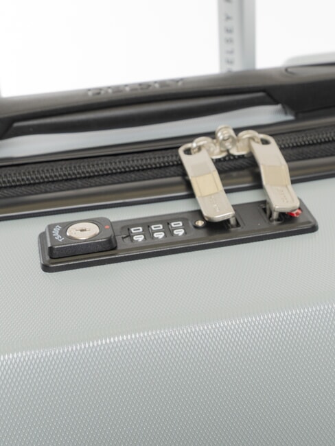 CHRISTINE EU Ensemble cabine + trolley moyen + grand ARGENT - Ensemble Valises