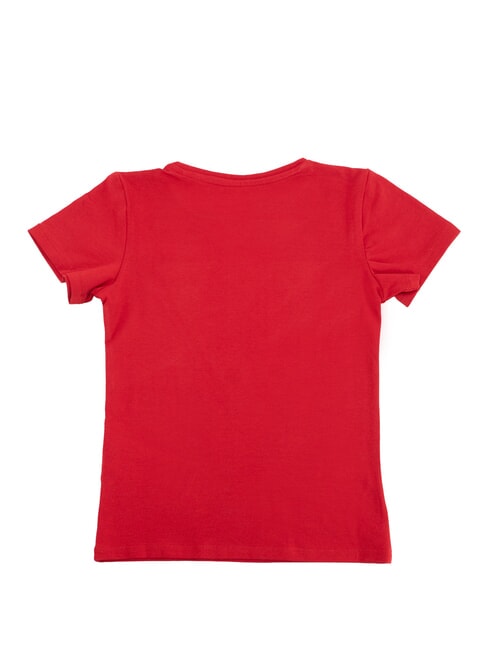 KIDS T-shirt en coton imprim&eacute; et orn&eacute; de strass piment rouge - Tee-shirt enfant
