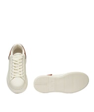 ARMANI EXCHANGE SUPER MINI-TUMBLED Baskets blanc cass&eacute; + coquille de noix de coco - Chaussures Femme - 5