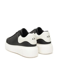 ARMANI EXCHANGE SUPER MINI-TUMBLED Baskets noir + blanc cass&eacute; - Chaussures Femme - 3