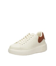 ARMANI EXCHANGE SUPER MINI-TUMBLED Baskets blanc cass&eacute; + coquille de noix de coco - Chaussures Femme - 2