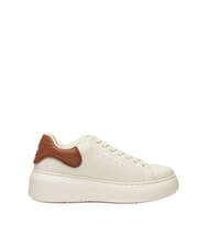 ARMANI EXCHANGE SUPER MINI-TUMBLED Baskets blanc cass&eacute; + coquille de noix de coco - Chaussures Femme - 3