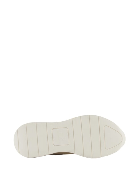 A|X Chain  Baskets en cuir blanc cass&eacute; + blanc cass&eacute; - Chaussures Femme