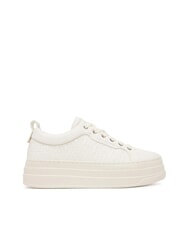 ARMANI EXCHANGE KURT MINI-TUMBLED  baskets compens&eacute;es de 5 cm blanc cass&eacute; - Chaussures Femme - 2