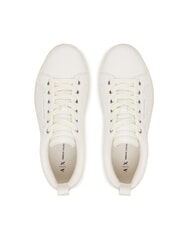ARMANI EXCHANGE KURT MINI-TUMBLED  baskets compens&eacute;es de 5 cm blanc cass&eacute; - Chaussures Femme - 4