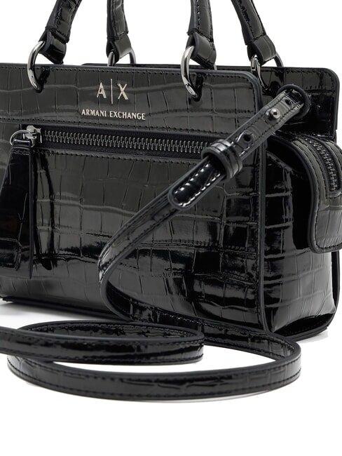 A|X CROCO Micro sac &agrave; main, avec bandouli&egrave;re noir - Sacs pour Femme