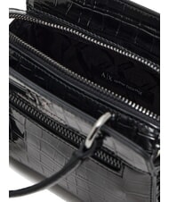 ARMANI EXCHANGE A|X CROCO Micro sac &agrave; main, avec bandouli&egrave;re noir - Sacs pour Femme - 5