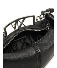 ARMANI EXCHANGE A|X SAFFIANO Mini sac bandouli&egrave;re noir - Sacs pour Femme - 4