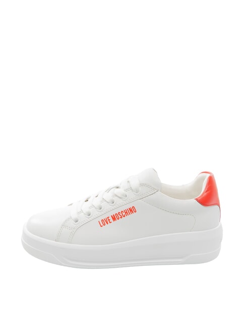 ECLIPSE 50 Baskets en cuir blanc/rouge - Chaussures Femme