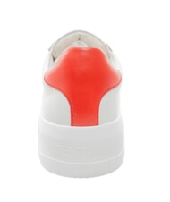 LOVE MOSCHINO ECLIPSE 50 Baskets en cuir blanc/rouge - Chaussures Femme - 3