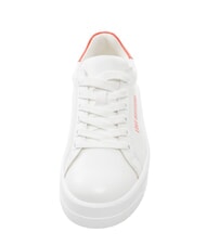 LOVE MOSCHINO ECLIPSE 50 Baskets en cuir blanc/rouge - Chaussures Femme - 4