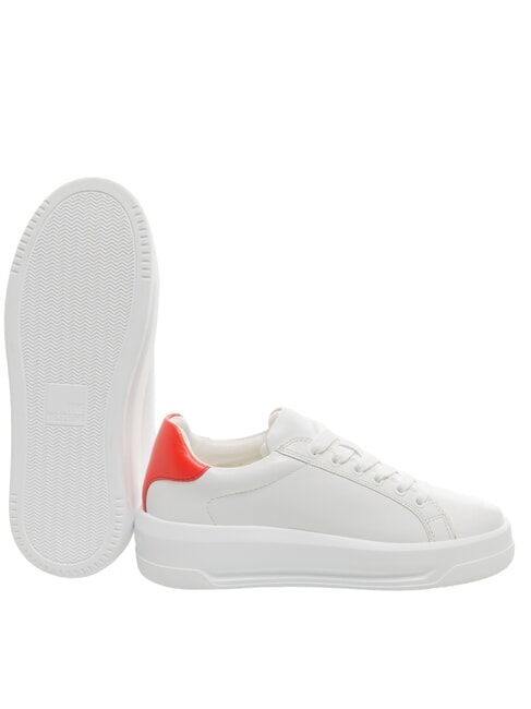 ECLIPSE 50 Baskets en cuir blanc/rouge - Chaussures Femme