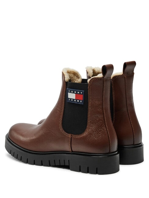 TH JEANS bottines en cuir brun - Chaussures Femme