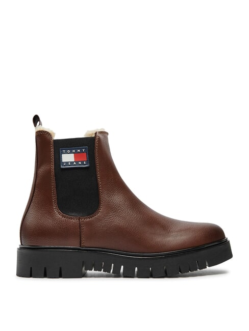 TH JEANS bottines en cuir brun - Chaussures Femme