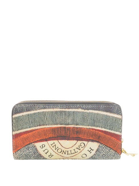 PLANETARIUM Grand portefeuille &agrave; double zip classique/corail - Portefeuilles Femme