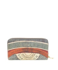 GATTINONI PLANETARIUM Grand portefeuille &agrave; double zip classique/corail - Portefeuilles Femme - 3