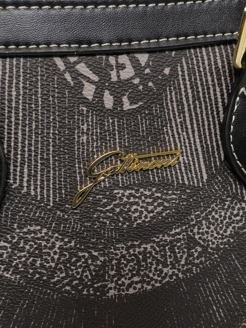 PLANETARIUM Grand sac &agrave; main monochrome gris clair/noir - Sacs pour Femme