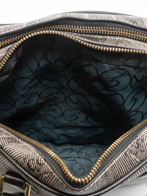 PLANETARIUM Sac d&ocirc;me moyen avec bandouli&egrave;re monochrome gris clair/noir - Sacs pour Femme