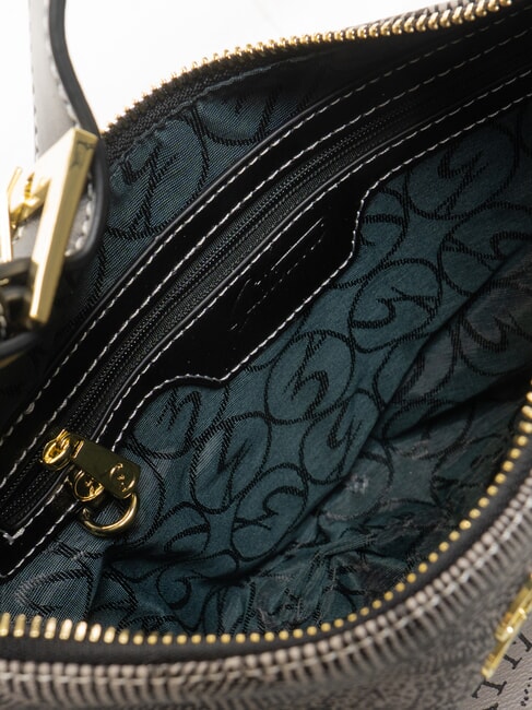 PLANETARIUM sac bandouli&egrave;re monochrome gris clair/noir - Sacs pour Femme