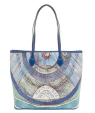 GATTINONI PLANETARIUM Sac de courses moyen aigue-marine/bleu marine - Sacs pour Femme - 4