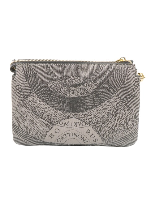 PLANETARIUM Sac &agrave; bandouli&egrave;re monochrome gris clair/noir - Sacs pour Femme