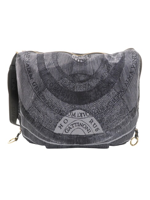 MAYA Sac bandouli&egrave;re maxi monochrome gris clair/noir - Sacs pour Femme
