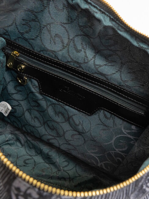 MAYA Sac bandouli&egrave;re maxi monochrome gris clair/noir - Sacs pour Femme