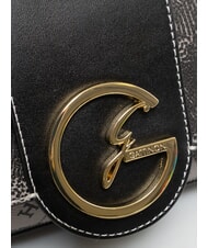 GATTINONI PLANETARIUM Sac bandouli&egrave;re &agrave; rabat monochrome gris clair/noir - Sacs pour Femme - 3