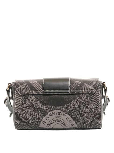 PLANETARIUM Sac bandouli&egrave;re &agrave; rabat monochrome gris clair/noir - Sacs pour Femme