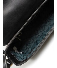 GATTINONI PLANETARIUM Sac bandouli&egrave;re &agrave; rabat monochrome gris clair/noir - Sacs pour Femme - 5