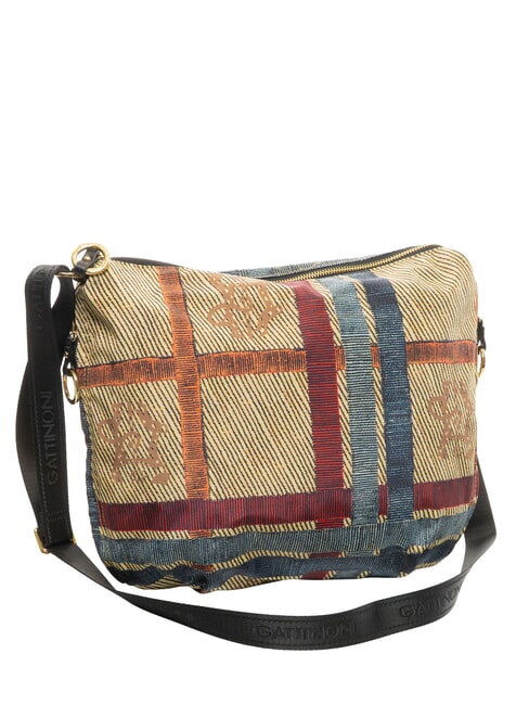 MAYA sac bandouli&egrave;re carreaux/noir - Sacs pour Femme