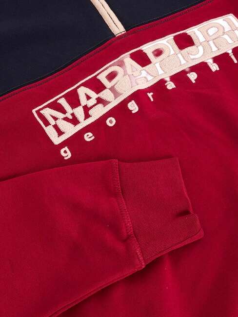 B-SATURNIA Sweat-shirt en coton rouge du Tibet - Pulls molletonn&eacute;s