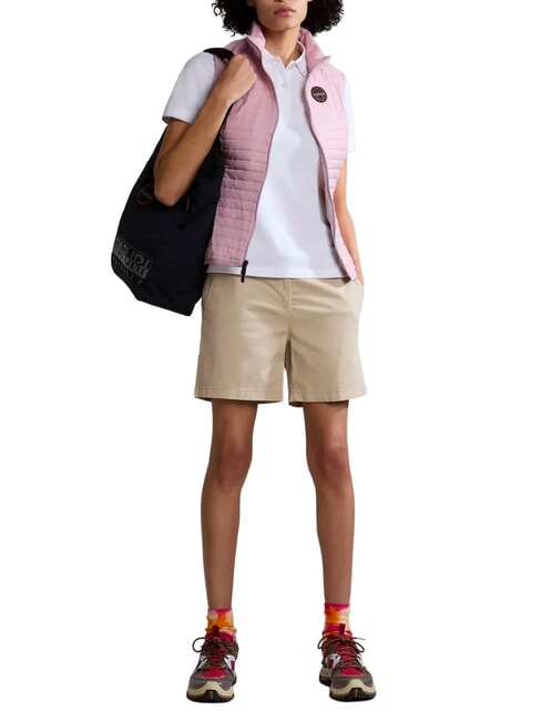 E-NINA polo &agrave; manches courtes h&eacute;ron blanc - chemise polo