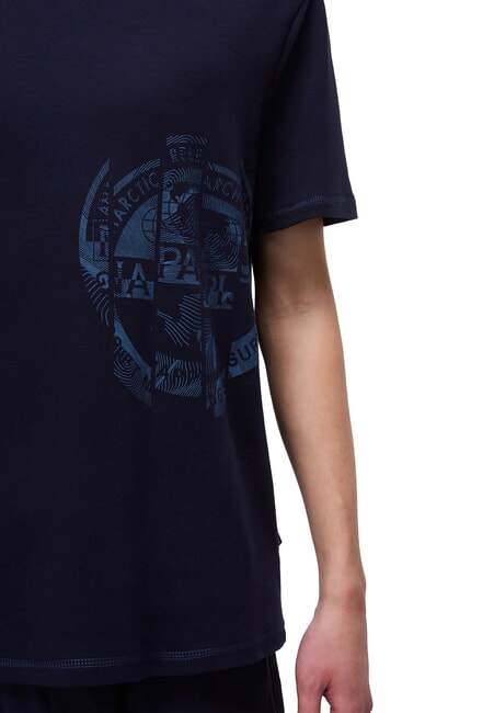 S-VANNI T-shirt en coton blu marine - T-shirt