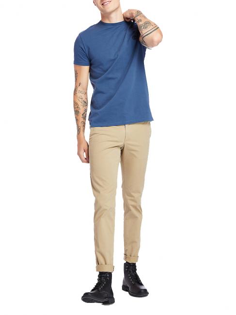 SS DUNRIVER CREW T-shirt en cotton denim fonc&eacute; - T-shirt