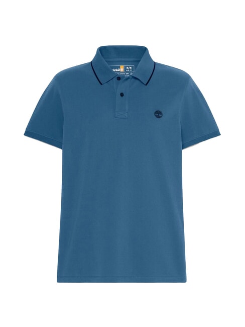 MILLERS RIVER polo en coton denim fonc&eacute; - chemise polo
