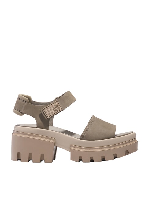 EVERLEIGH sandales en cuir nubuck taupe clair - Chaussures Femme