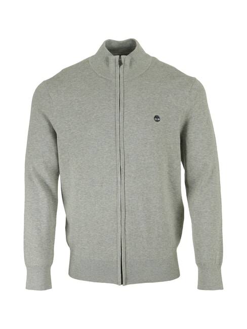 WILLIAMS RIVER Pull zipp&eacute; gris moyen chin&eacute; - Pulls pour hommes