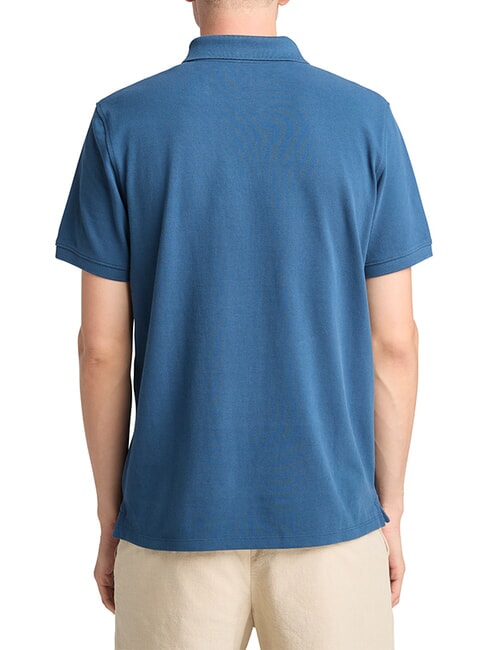 MILLERS RIVER polo en coton denim fonc&eacute; - chemise polo