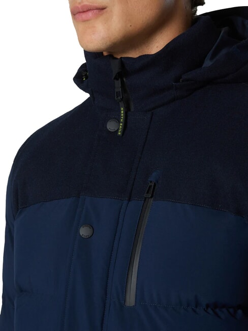 NORTH TECH veste &agrave; capuche bleu marine - Doudounes homme