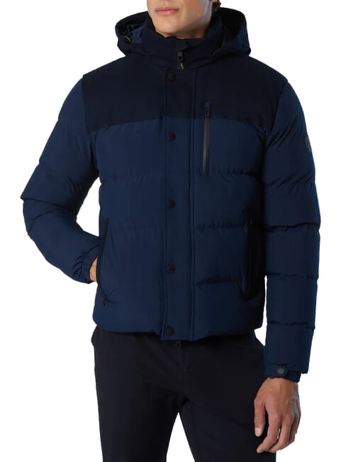 NORTH TECH veste &agrave; capuche bleu marine - Doudounes homme