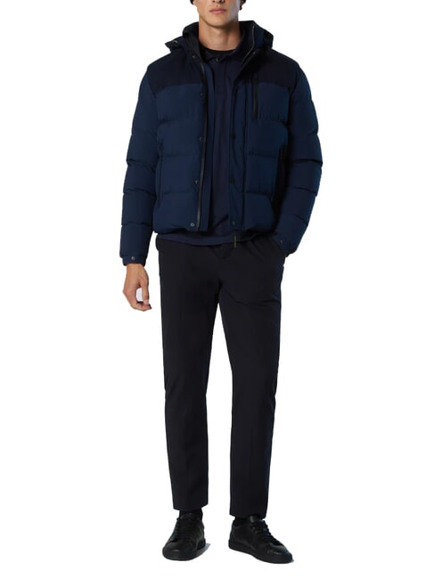NORTH TECH veste &agrave; capuche bleu marine - Doudounes homme