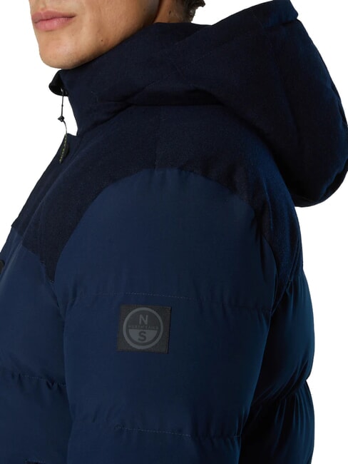 NORTH TECH veste &agrave; capuche bleu marine - Doudounes homme