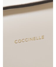 COCCINELLE MALETA CALF Mini sac bandouli&egrave;re, en cuir blanc - Sacs pour Femme - 3