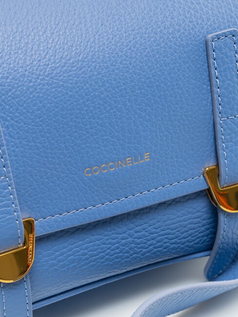 CAMPUS Mini sac bandouli&egrave;re, en cuir bleu - Sacs pour Femme