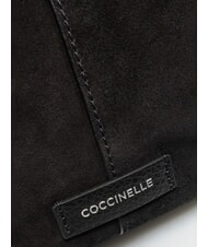 COCCINELLE ABIGAIL SUEDE B sac bandouli&egrave;re Noir - Sacs pour Femme - 3