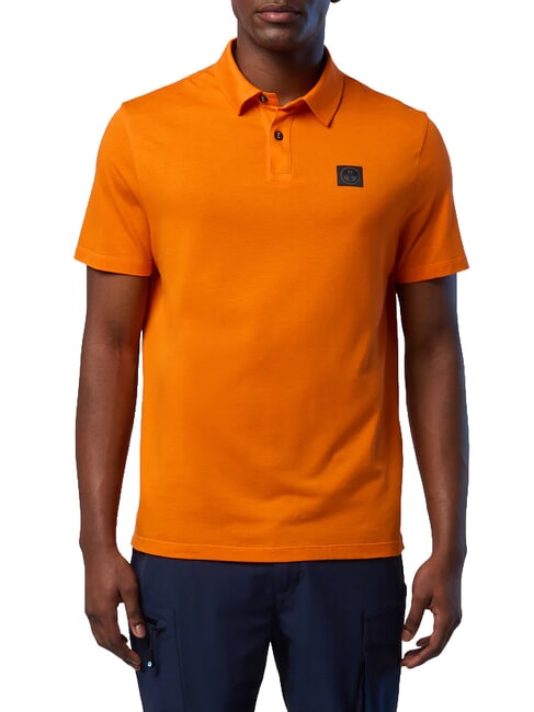 NORTH TECH polo &agrave; manches courtes papaye orange - chemise polo